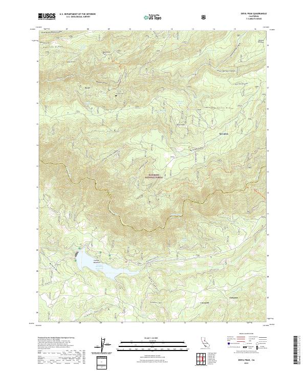 Devil Peak 2021 topographic map thumbnail