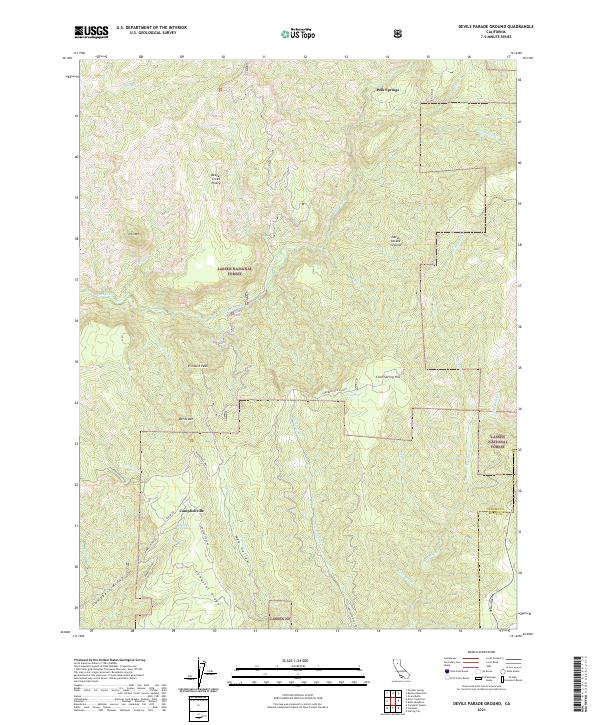 Devils Parade Ground 2021 topographic map thumbnail