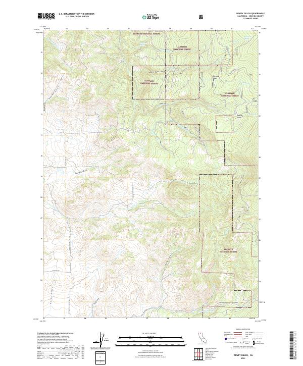 Dewey Gulch 2021 topographic map thumbnail