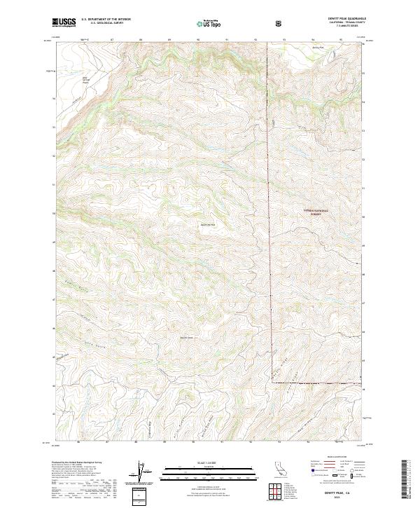 Dewitt Peak 2021 topographic map thumbnail