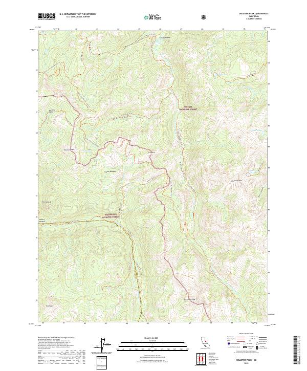 Disaster Peak 2021 topographic map thumbnail