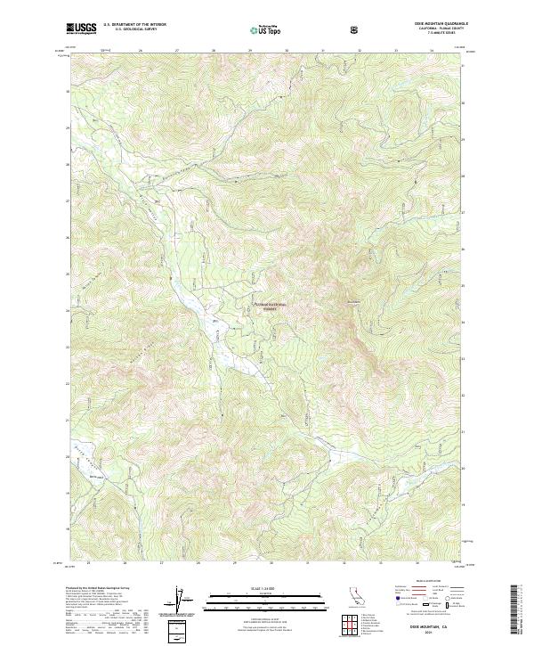 Dixie Mountain 2021 topographic map thumbnail
