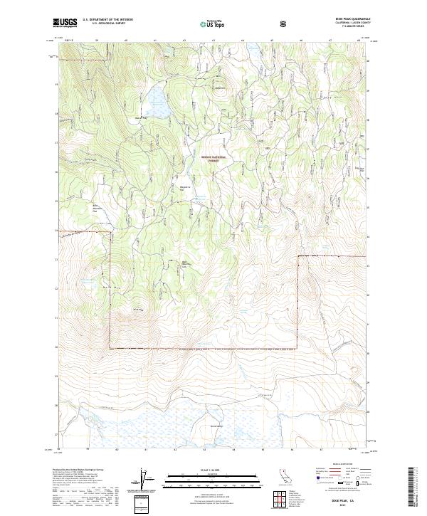 Dixie Peak 2021 topographic map thumbnail