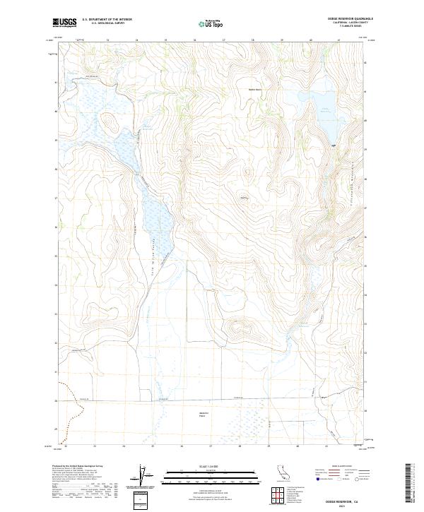 Dodge Reservoir topographic map thumbnail