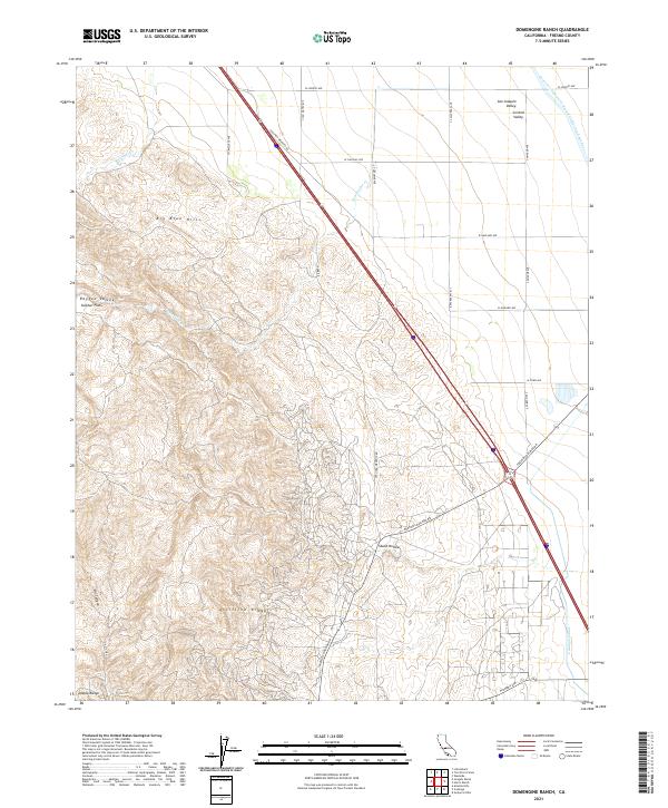Domengine Ranch 2021 topographic map thumbnail
