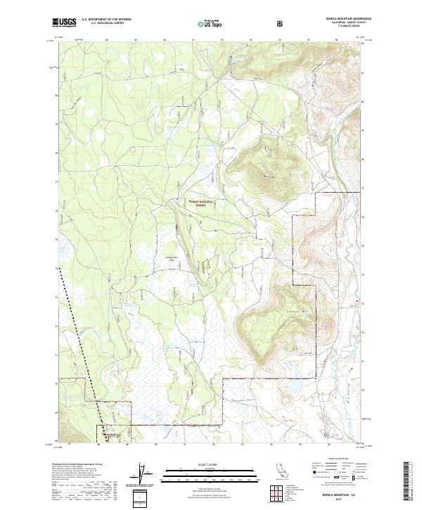 Donica Mountain 2021 topographic map thumbnail