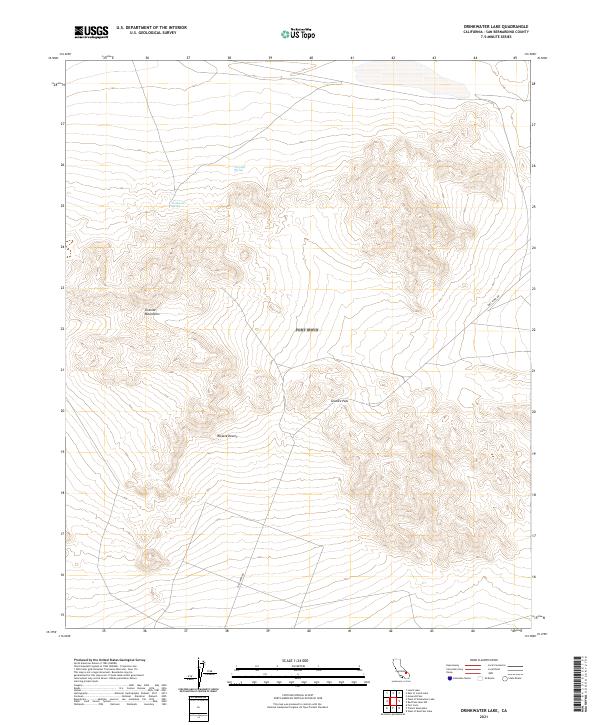 Drinkwater Lake topographic map thumbnail