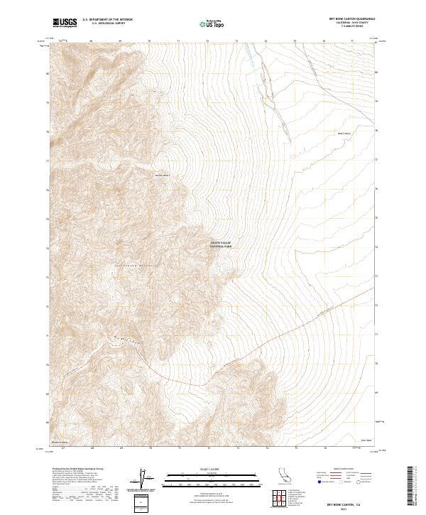 Dry Bone Canyon topographic map thumbnail