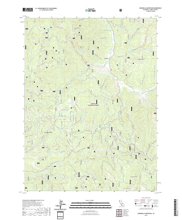 Dubakella Mountain 2021 topographic map thumbnail
