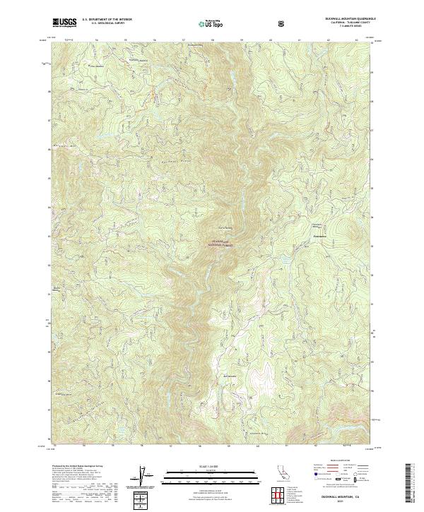 Duckwall Mountain 2021 topographic map thumbnail