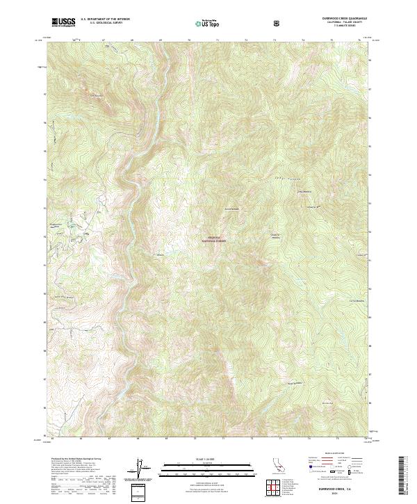 Durrwood Creek topographic map thumbnail