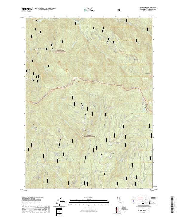 Dutch Creek topographic map thumbnail