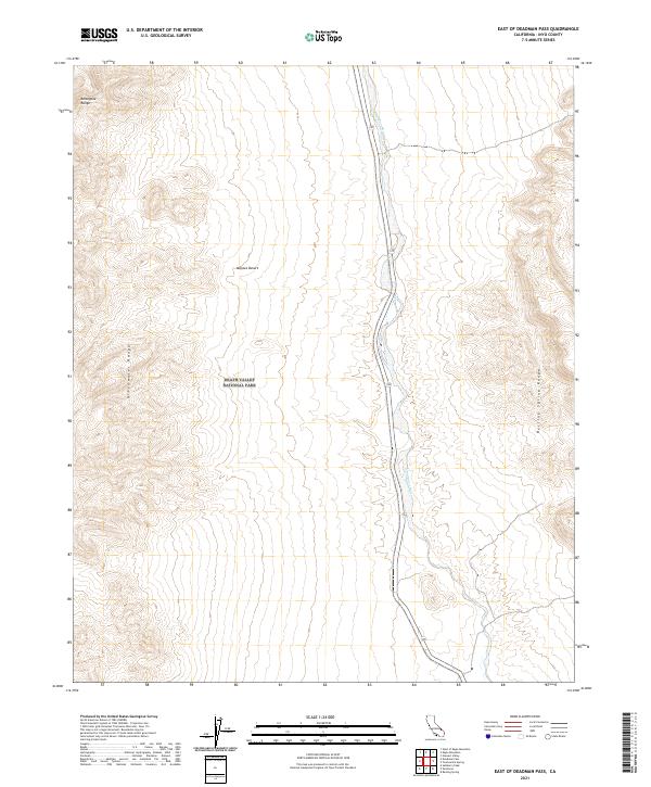 East of Deadman Pass topographic map thumbnail