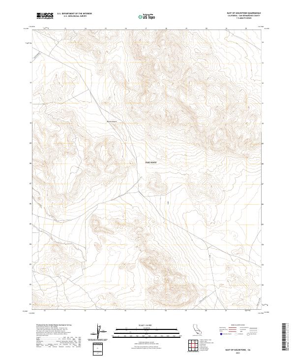 East of Goldstone topographic map thumbnail