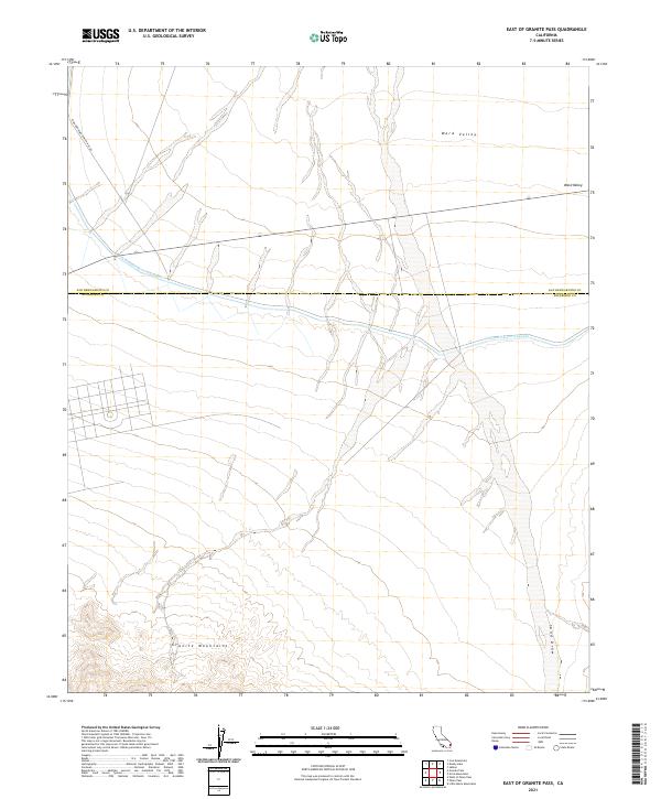 East of Granite Pass topographic map thumbnail