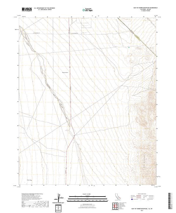 East of Homer Mountain topographic map thumbnail