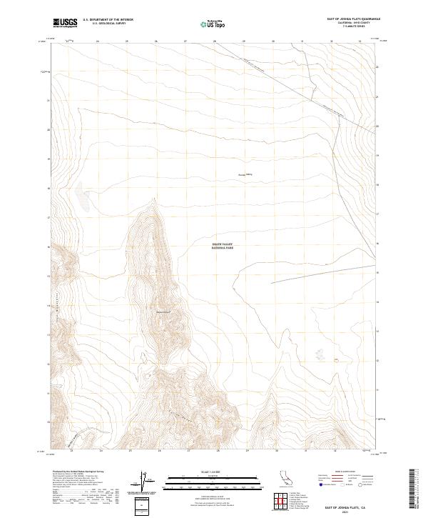 East of Joshua Flats topographic map thumbnail