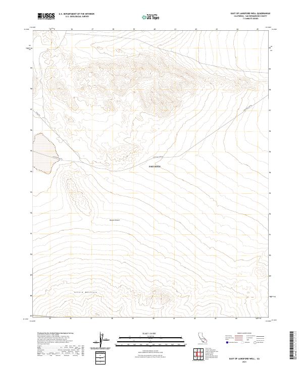 East of Langford Well topographic map thumbnail