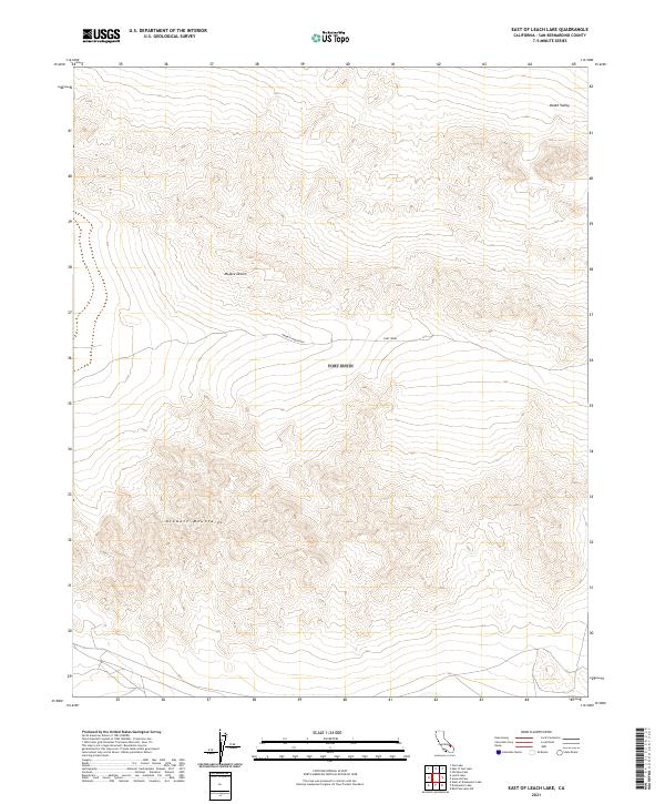 East of Leach Lake topographic map thumbnail