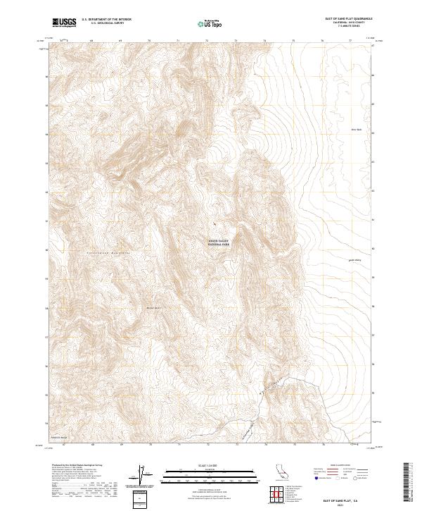 East of Sand Flat topographic map thumbnail