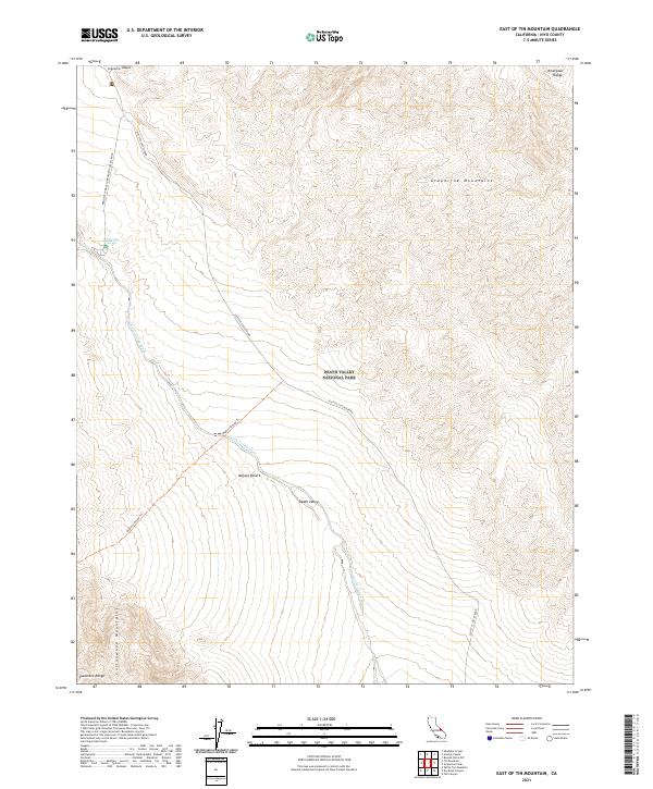 East of Tin Mountain topographic map thumbnail