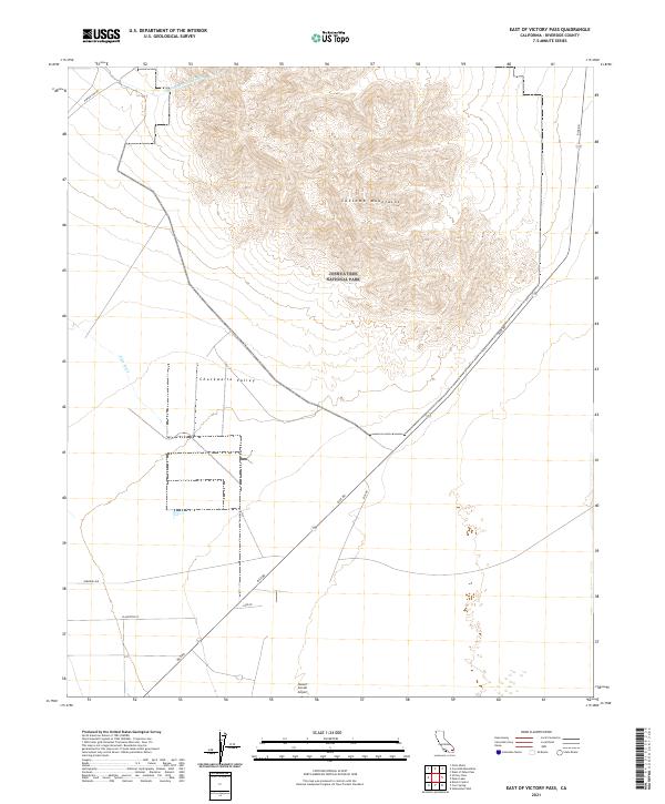 East of Victory Pass 2021 topographic map thumbnail