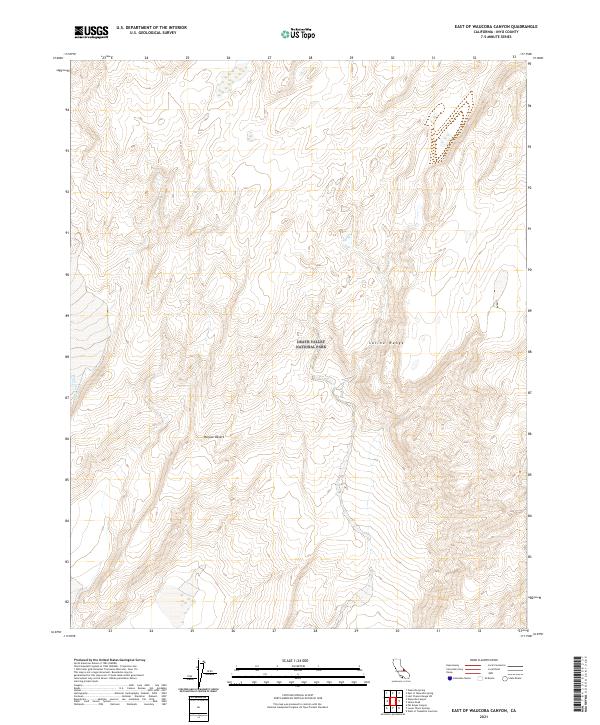 East of Waucoba Canyon topographic map thumbnail