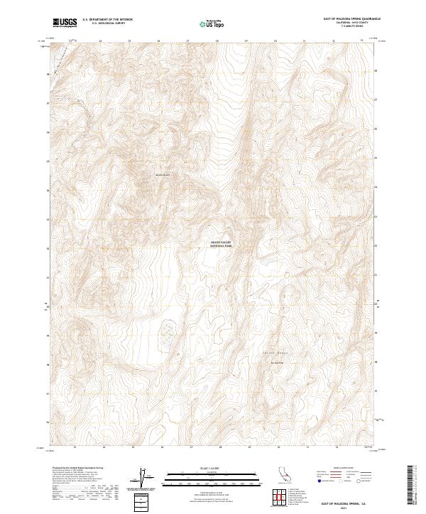 East of Waucoba Spring topographic map thumbnail