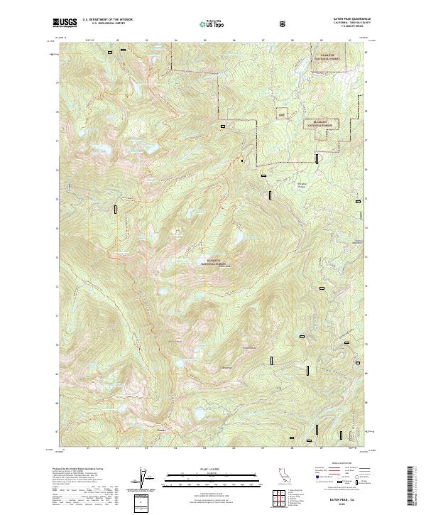 Eaton Peak topographic map thumbnail
