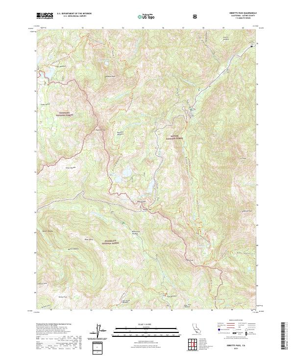 Ebbetts Pass 2021 topographic map thumbnail
