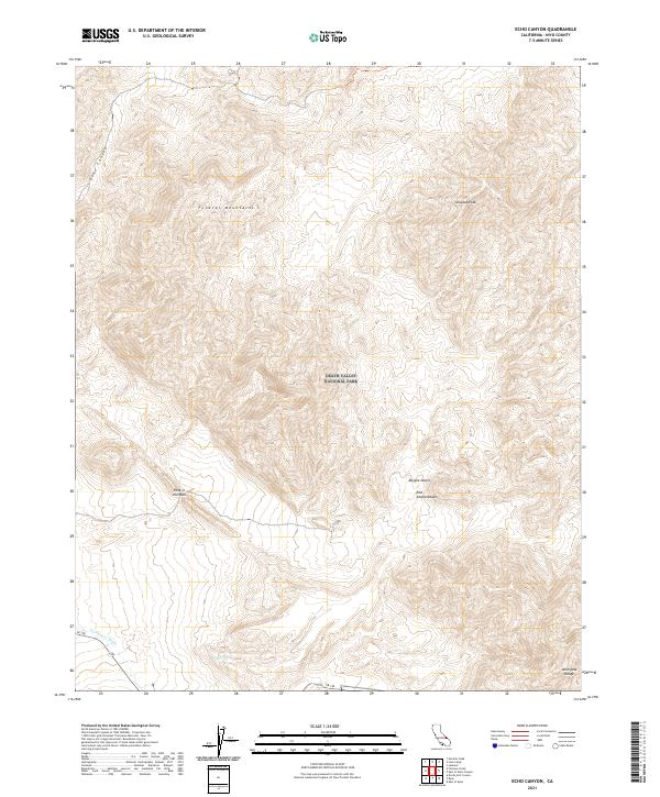 Echo Canyon 2021 topographic map thumbnail