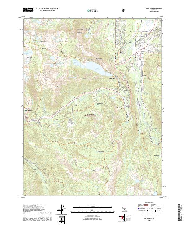 Echo Lake 2021 topographic map thumbnail
