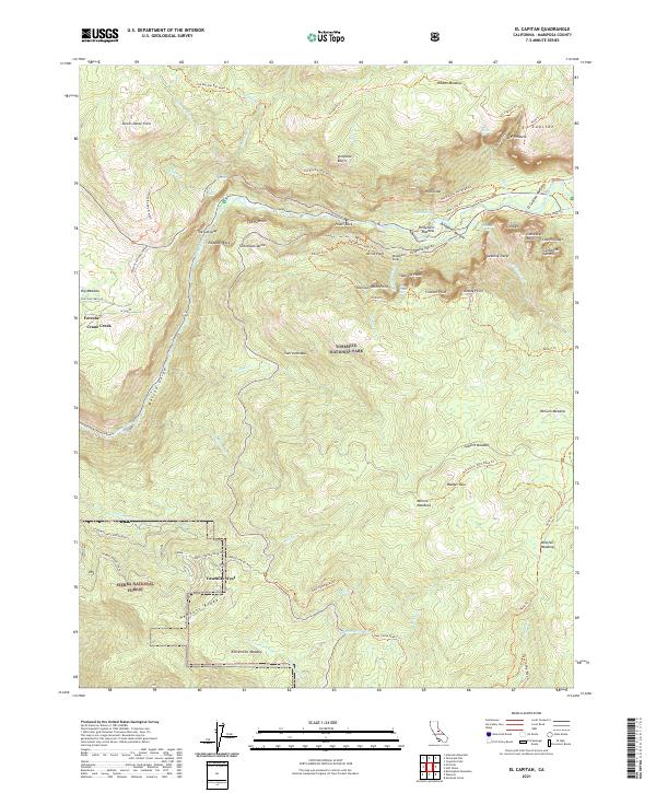 El Capitan 2021 topographic map thumbnail