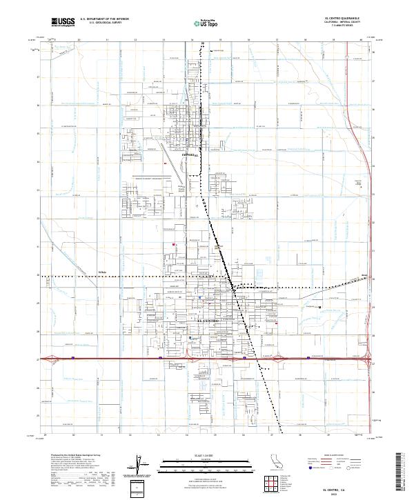 El Centro 2022 topographic map thumbnail