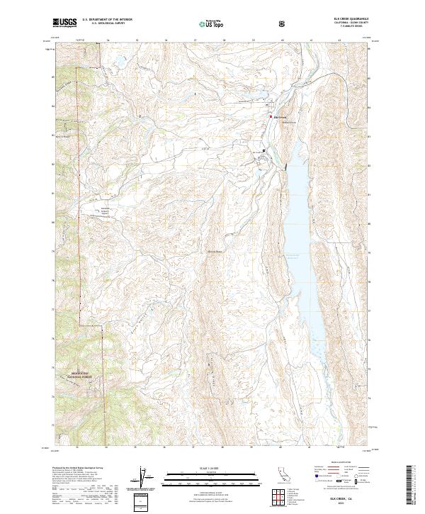 Elk Creek topographic map thumbnail