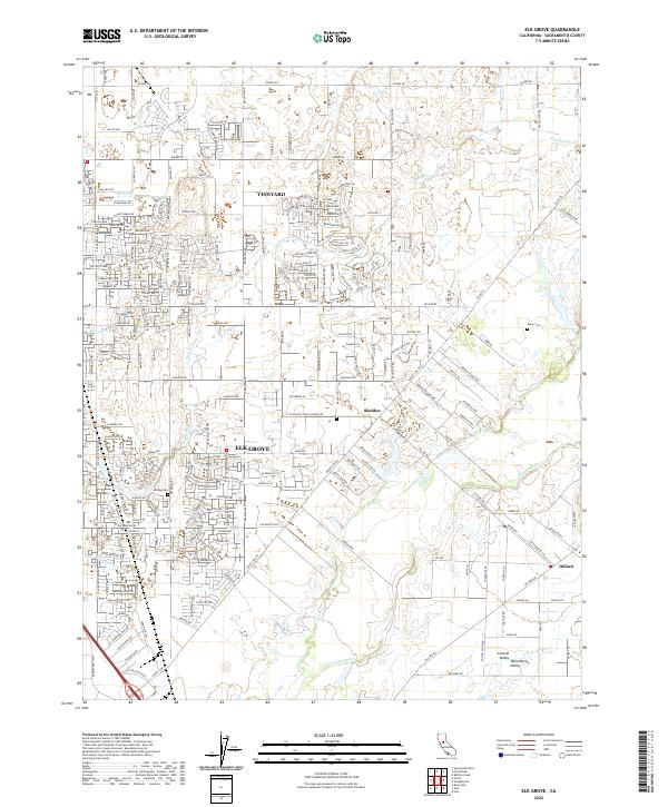 Elk Grove 2022 topographic map thumbnail