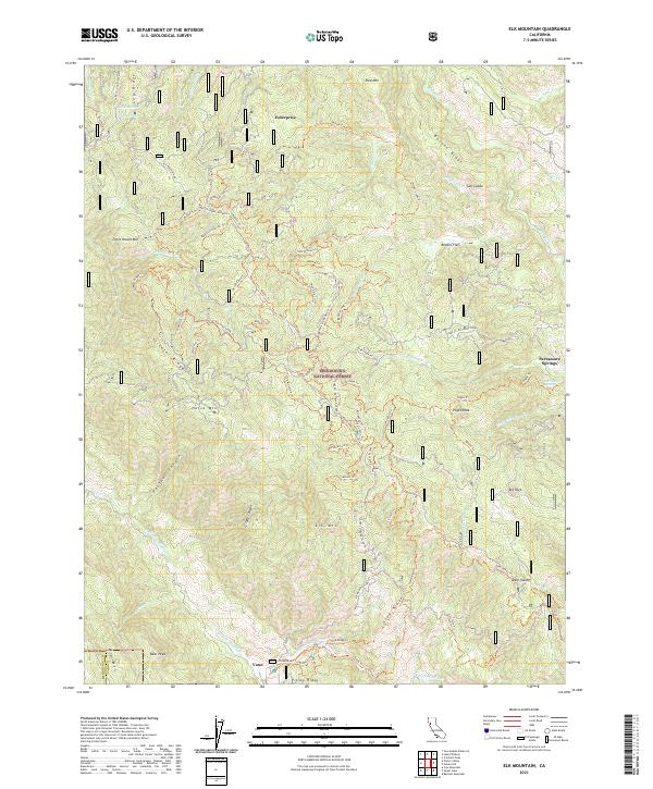 Elk Mountain topographic map thumbnail