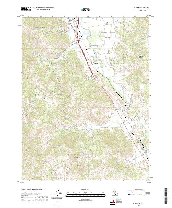 Elledge Peak topographic map thumbnail