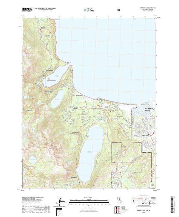 Emerald Bay topographic map thumbnail