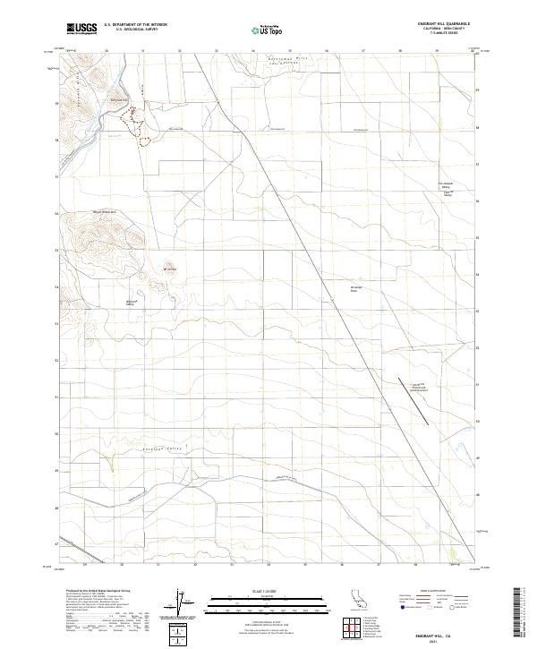 Emigrant Hill 2021 topographic map thumbnail