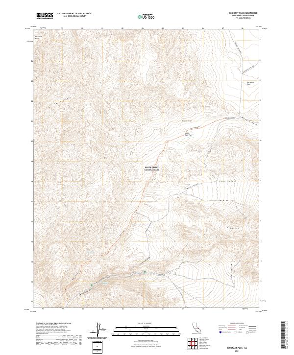 Emigrant Pass topographic map thumbnail