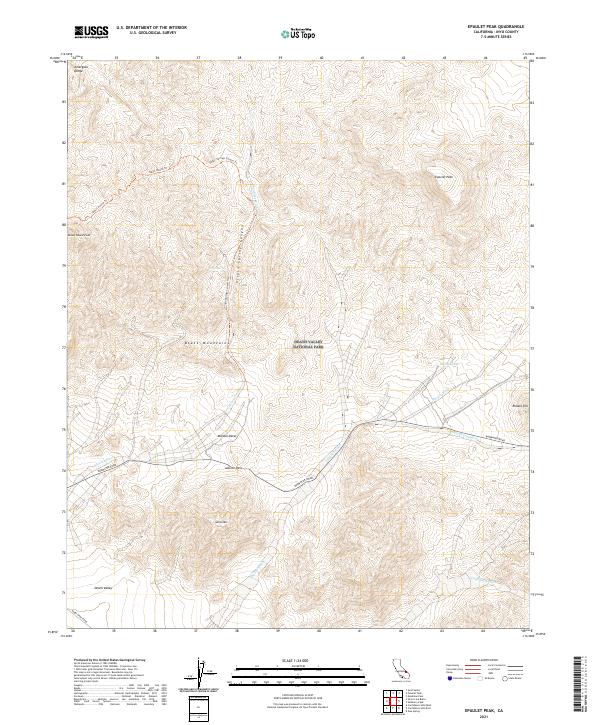 Epaulet Peak topographic map thumbnail