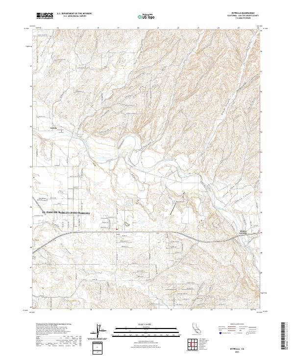 Estrella 2021 topographic map thumbnail