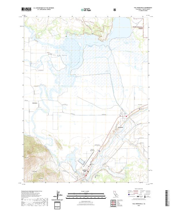 Fall River Mills 2021 topographic map thumbnail