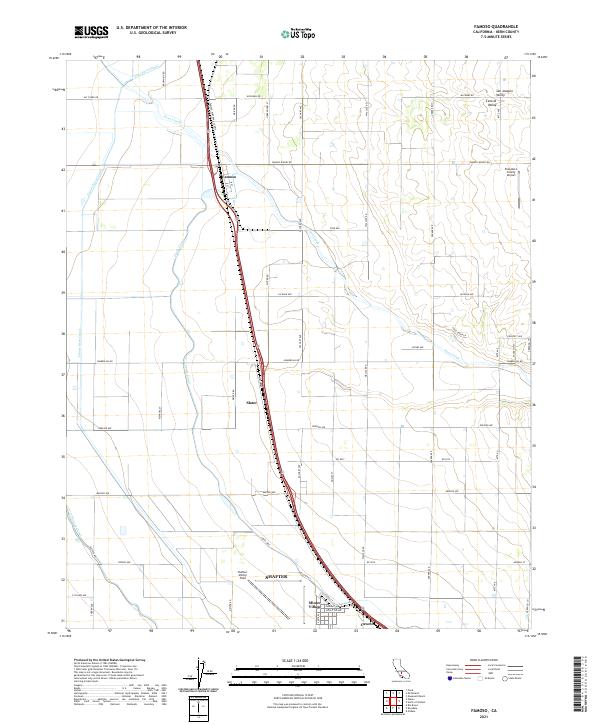 Famoso topographic map thumbnail