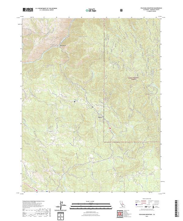 Feliciana Mountain topographic map thumbnail