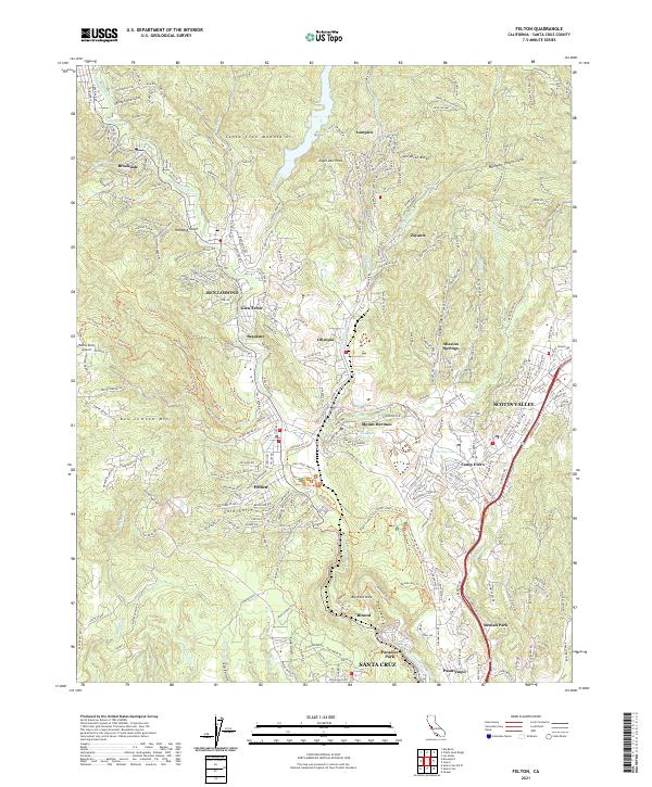 Felton topographic map thumbnail