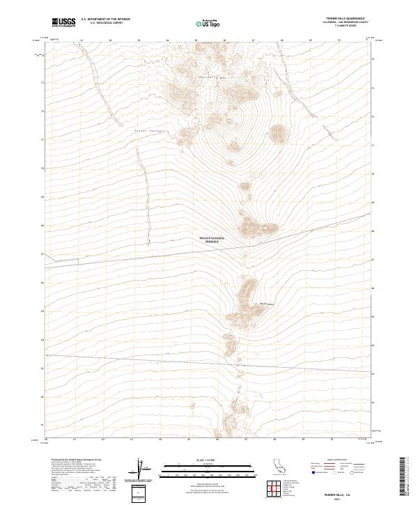 Fenner Hills 2021 topographic map thumbnail