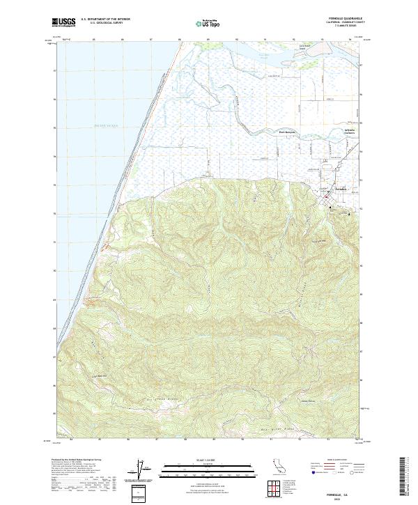 Ferndale 2022 topographic map thumbnail