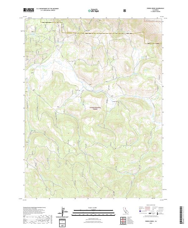 Ferris Creek 2021 topographic map thumbnail
